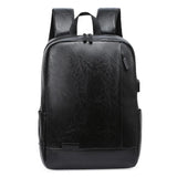 Men's Stylish Backpack for School Students Waterproof Leather Notebook