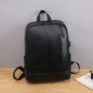 Men's Stylish Backpack for School Students Waterproof Leather Notebook