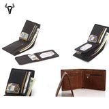 Men's Vintage Leather Wallet RFID Purse