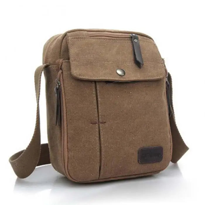 Men's Vintage Canvas Crossbody Bag Shoulder Messenger Bag Sling Bag