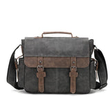 Men's Vintage Briefcase PU Leather Tote Business Office Man Messenger Bag
