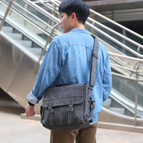 Men's Vintage Briefcase PU Leather Tote Business Office Man Messenger Bag