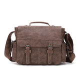 Men's Vintage Briefcase PU Leather Tote Business Office Man Messenger Bag