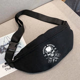 Skull Pattern Waist Bag Fanny Pack Chest Pack Outdoor Sports Crossbody Bags