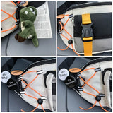 Men's Waist Bag High Street Chest Phone Purse Male Canvas Casual Satchel