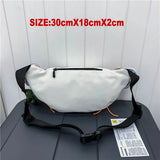 Men's Waist Bag High Street Chest Phone Purse Male Canvas Casual Satchel
