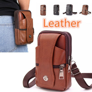 Men's Waist Bag Brown Shoulder Crossbody Multi