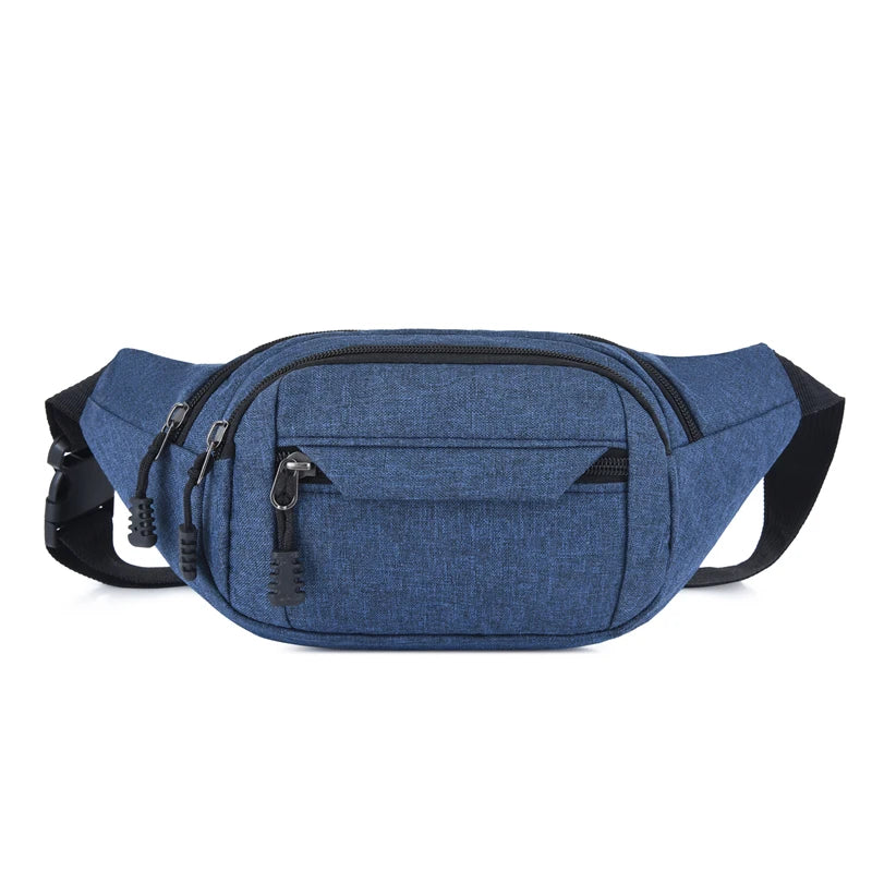 Men's Nylon Waist Bag Crossbody Shoulder Pouch Waterproof Phone Bag