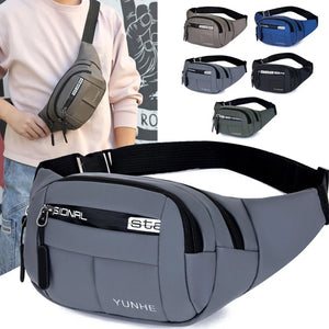 Men's Waterproof Waist Bum Bag Running Jogging Belt Pouch Zip Fanny Pack