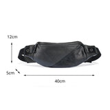 Men's Leather Waist Pack Phone Pouch Travel Bag Sling Bag