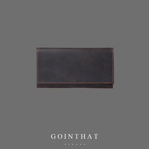 Men's Leather Wallet Clutch Bag Long Purse Billeteras Para Hombre