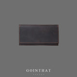 Men's Leather Wallet Clutch Bag Long Purse Billeteras Para Hombre