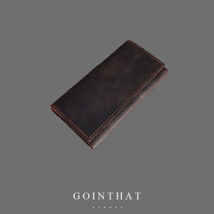 Men's Leather Wallet Clutch Bag Long Purse Billeteras Para Hombre