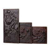 Men's Leather Wallet with Dragon Embossing RFID Protection