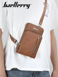 Men's Double Zipper Diagonal Chest Bag