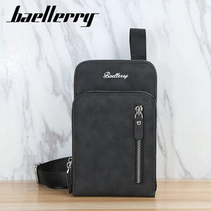 Men's Double Zipper Diagonal Chest Bag