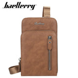 Men's Double Zipper Diagonal Chest Bag