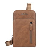 Men's Double Zipper Diagonal Chest Bag
