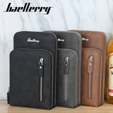 Men's Double Zipper Diagonal Chest Bag