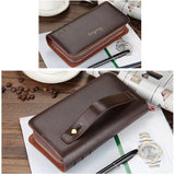 Men's Long Zipper Wallet Clutch Bag Large Capacity Mobile Phone Pouch