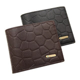 Men's Short Wallet Slim Business Wallet Hollow Stripe Pattern