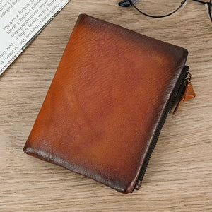 Men's Leather Wallet Coin Purse Short Clutch