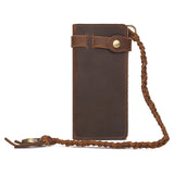 Men's Long Cowhide Wallet Handbag