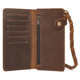 Men's Long Cowhide Wallet Handbag