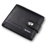 Men's Leather Wallet Short Hasp Slim Purse