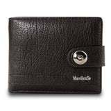 Men's Leather Wallet Short Hasp Slim Purse