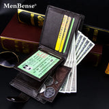 Men's Leather Wallet Short Hasp Slim Purse