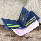 Men's Leather Trifold Wallet Large Capacity Retro Style Purse
