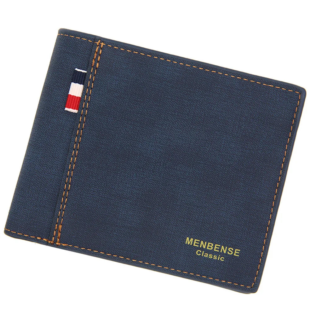 Men's Leather Business Short Wallet Famous Vintage Male Wallets