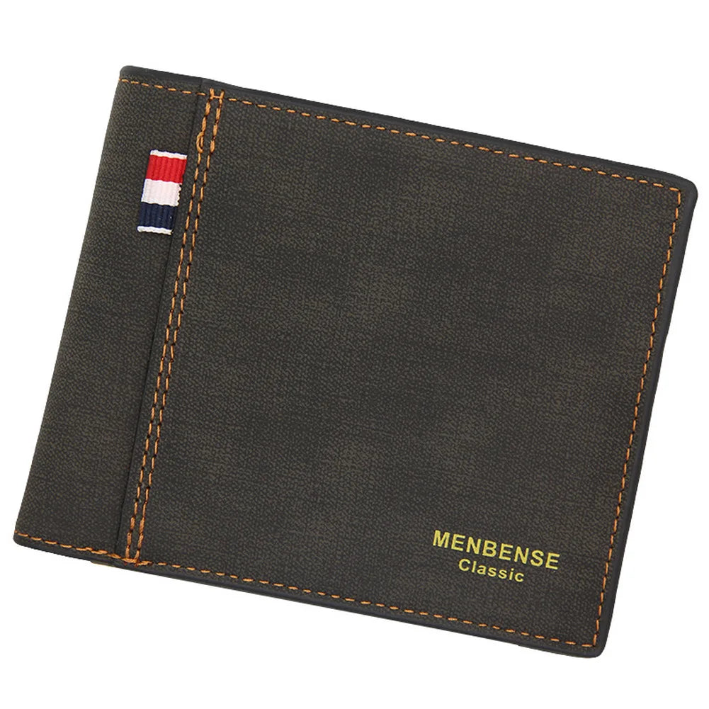 Men's Leather Business Short Wallet Famous Vintage Male Wallets