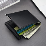 Men's Retro PU Leather Short Wallet Multi-Card Credit Wallet