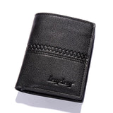 Men's Short PU Leather Zipper Wallet Dollar Clip Money Bag