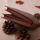Men's Wallet Zipper Short Lychee Pattern Ticket Clip Soft Leather Large Capacity