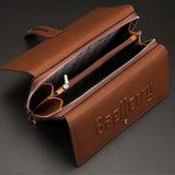 Men's Multifunctional Clutches Zipper Buckle Wallets PU Leather Long Wallets