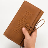 Men's Multifunctional Clutches Zipper Buckle Wallets PU Leather Long Wallets