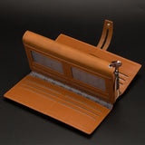 Men's Multifunctional Clutches Zipper Buckle Wallets PU Leather Long Wallets