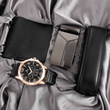 Men's Watch+Wallet+Belt Set Ideal Gift for Dad's Birthday