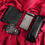 Men's Watch+Wallet+Belt Set, Gift for Dad, PU Strap, SAL99