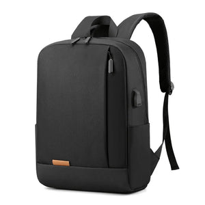 Men's Waterproof Business Backpack with USB Port 15.6 Inch Laptop Bag