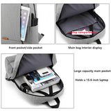 Men's Waterproof Business Backpack with USB Port 15.6 Inch Laptop Bag