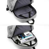 Men's Waterproof Business Backpack with USB Port 15.6 Inch Laptop Bag