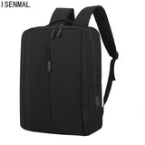 Men's Waterproof Laptop Backpack USB Charging Rucksack