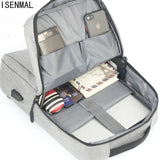 Men's Waterproof Laptop Backpack USB Charging Rucksack