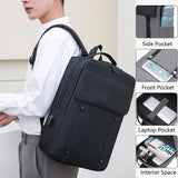 Men's Waterproof USB Charging Business Backpack