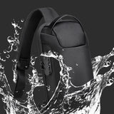 Men's Waterproof USB Crossbody Bag Anti-theft Shoulder Sling Chest Pack
