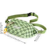 Checkerboard Crossbody Bag Oxford Chest Bag